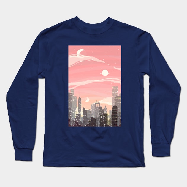 Peach sunrise Long Sleeve T-Shirt by CommanderBoxers